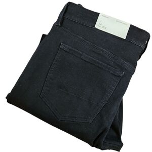 American Eagle Next Level Stretch Jegging Jeans Sz 14 36x29 Black Curvy Mid Rise